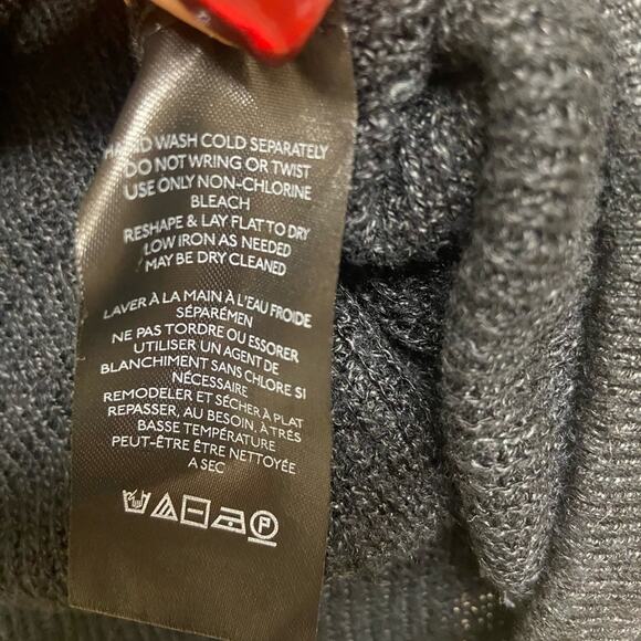 Maeve by Anthropologie Black Cap Sleeve, Linen Blend,  Large Knit Sweater Top - Picture 5 of 7